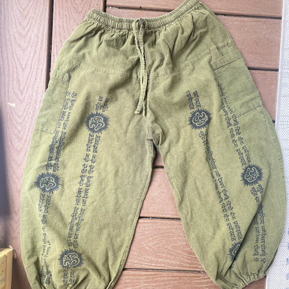 Free People Dupe Flowy Hippie Print Pants - Picture 1 of 2